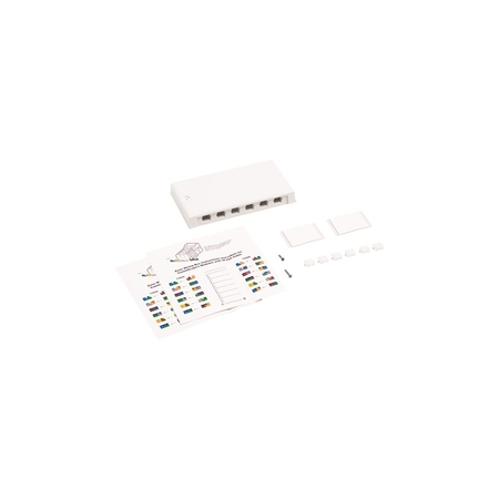 COMMSCOPE 12 PORT SURFACE MOUNT BOX, USE WITH OUTLET, 106658156 WHITE 142390